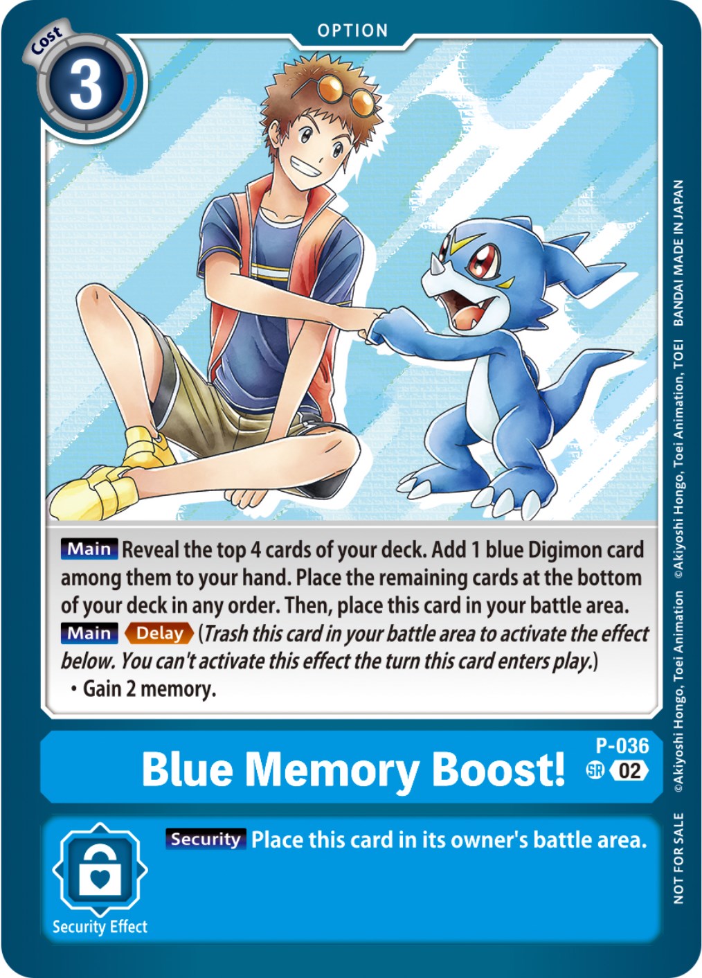 Blue Memory Boost! [P-036] (NYCC 2023 Demo Deck) [Promotional Cards] | Mindsight Gaming