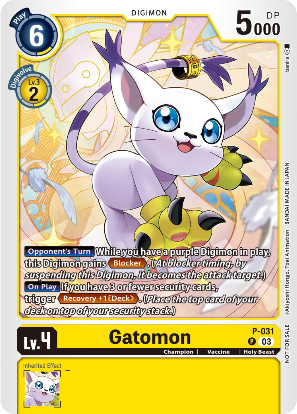 Gatomon [P-031] (Blast Ace Pre-Release) [Promotional Cards] | Mindsight Gaming