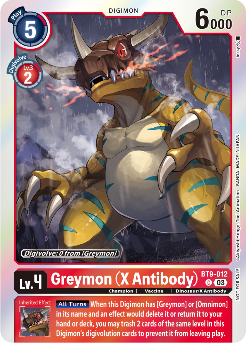 Greymon (X Antibody) [BT9-012] (Blast Ace Pre-Release Winner) [X Record] | Mindsight Gaming