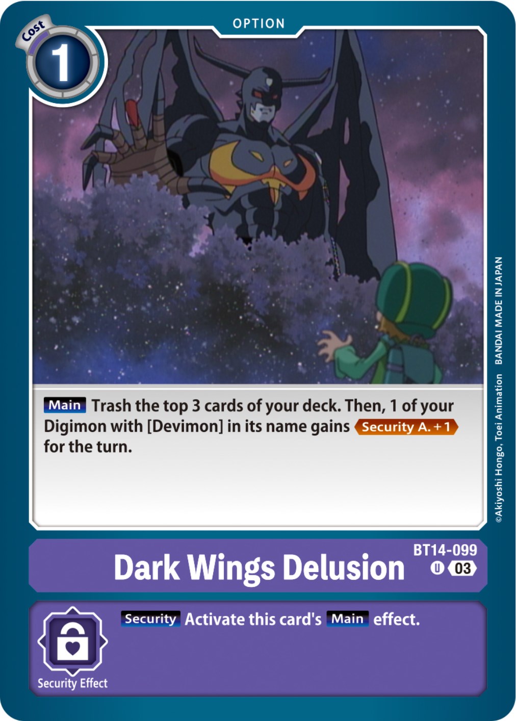 Dark Wings Delusion [BT14-099] [Blast Ace] | Mindsight Gaming