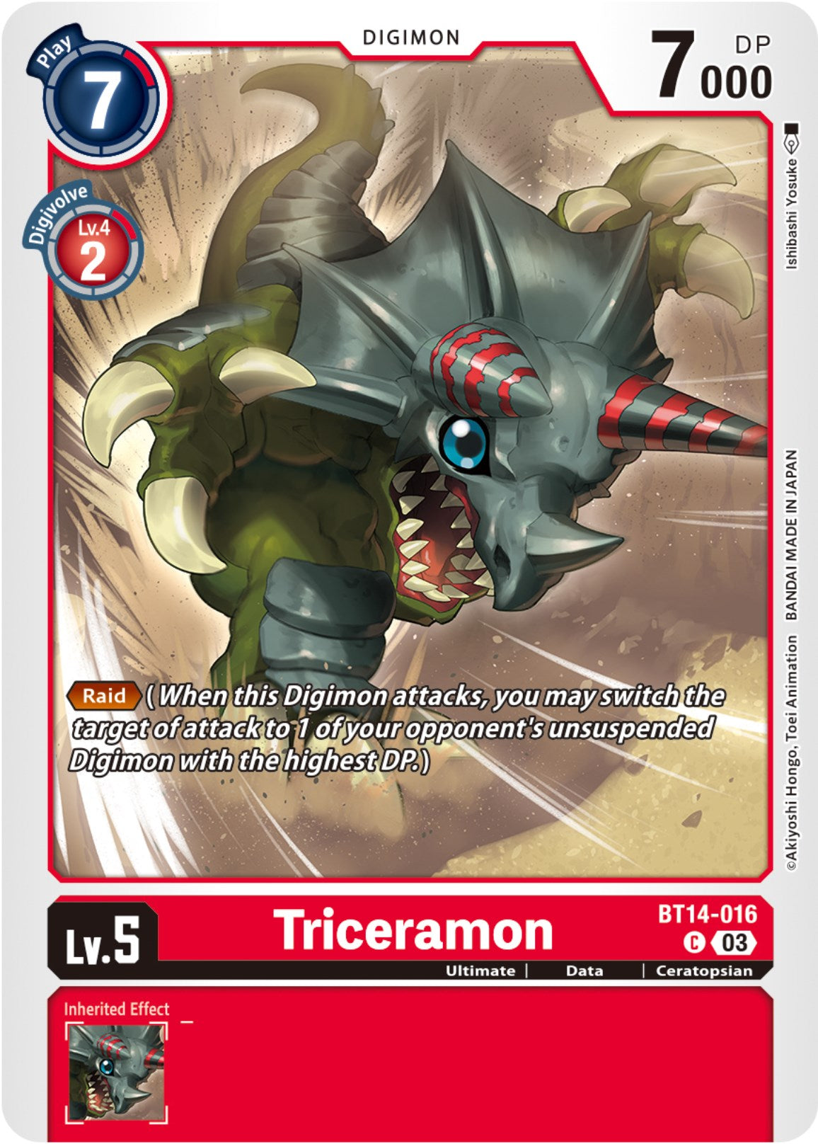 Triceramon [BT14-016] [Blast Ace] | Mindsight Gaming