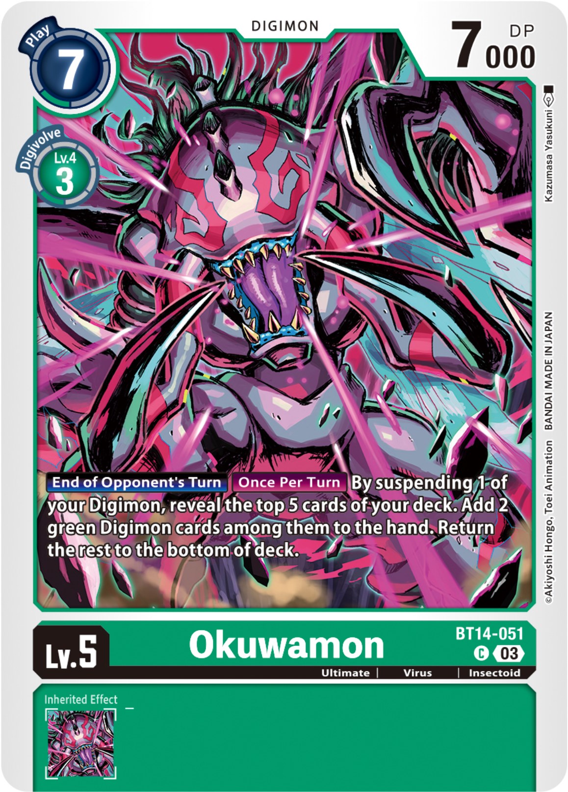 Okuwamon [BT14-051] [Blast Ace] | Mindsight Gaming