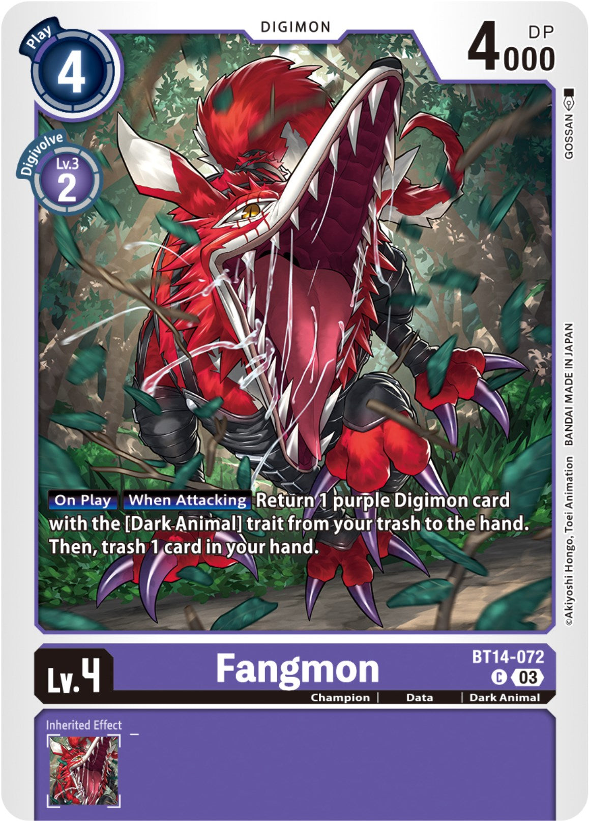 Fangmon [BT14-072] [Blast Ace] | Mindsight Gaming