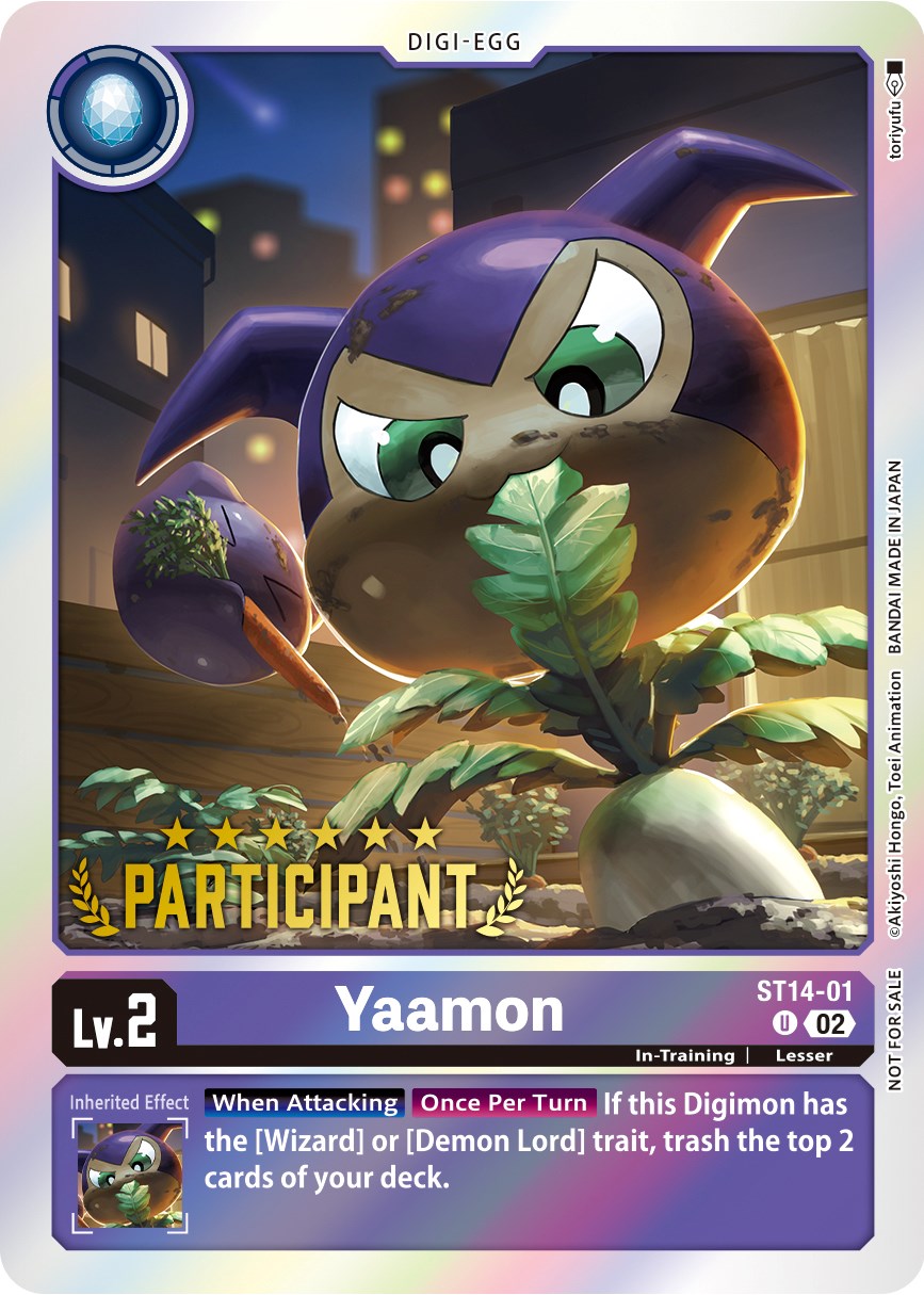 Yaamon [ST14-01] (Digimon 3-On-3 November 2023 Participation) [Starter Deck: Beelzemon Advanced Deck Set] | Mindsight Gaming