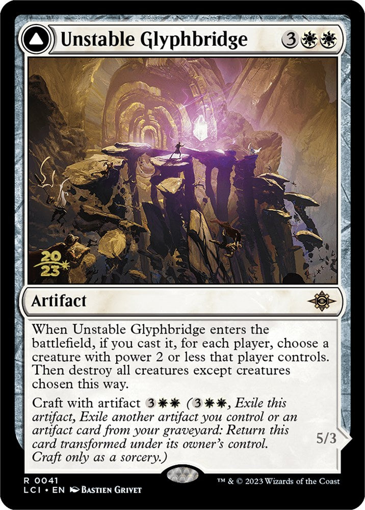 Unstable Glyphbridge // Sandswirl Wanderglyph [The Lost Caverns of Ixalan Prerelease Cards] | Mindsight Gaming