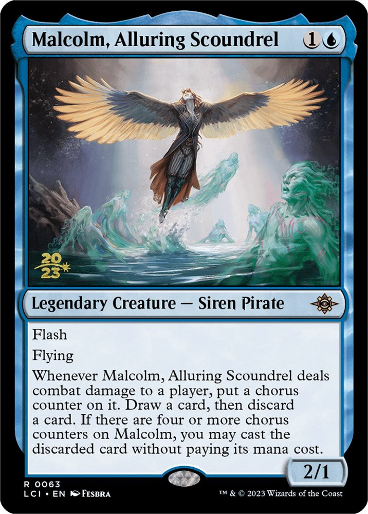 Malcolm, Alluring Scoundrel [The Lost Caverns of Ixalan Prerelease Cards] | Mindsight Gaming