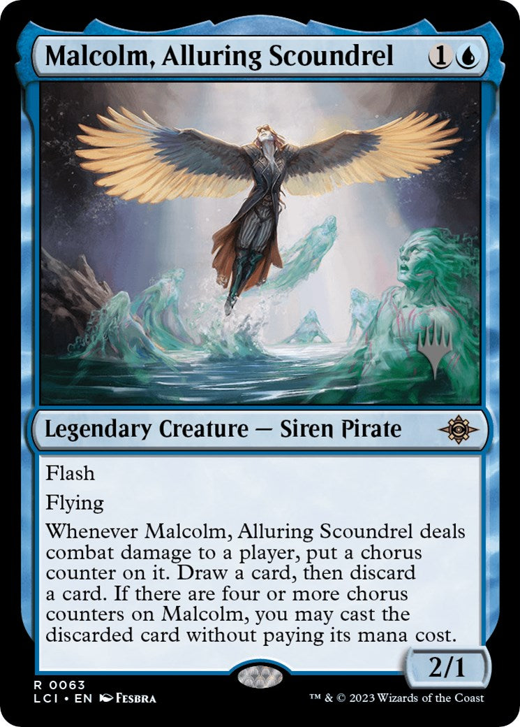 Malcolm, Alluring Scoundrel (Promo Pack) [The Lost Caverns of Ixalan Promos] | Mindsight Gaming