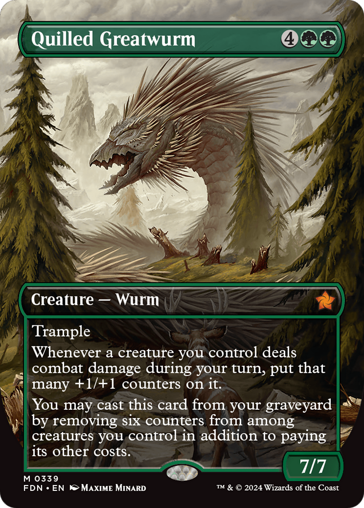 Quilled Greatwurm (Borderless) [Foundations] | Mindsight Gaming