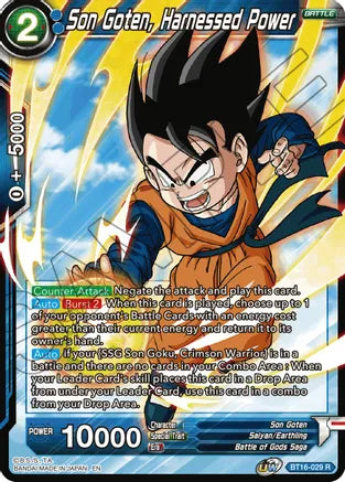 Son Goten, Harnessed Power (BT16-029) [Realm of the Gods] | Mindsight Gaming