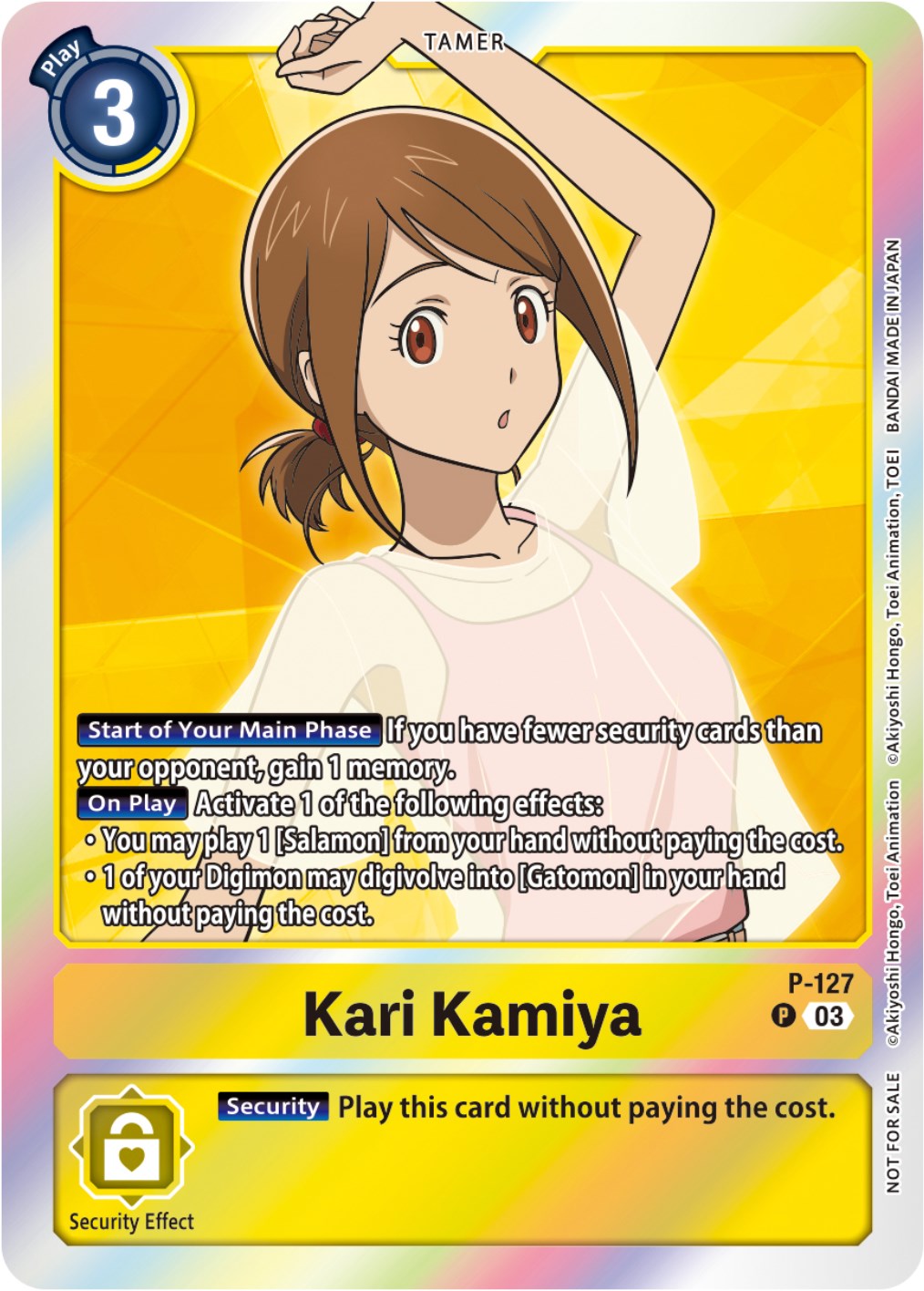 Kari Kamiya [P-127] (Tamer Party Pack -The Beginning- Ver. 2.0) [Promotional Cards] | Mindsight Gaming