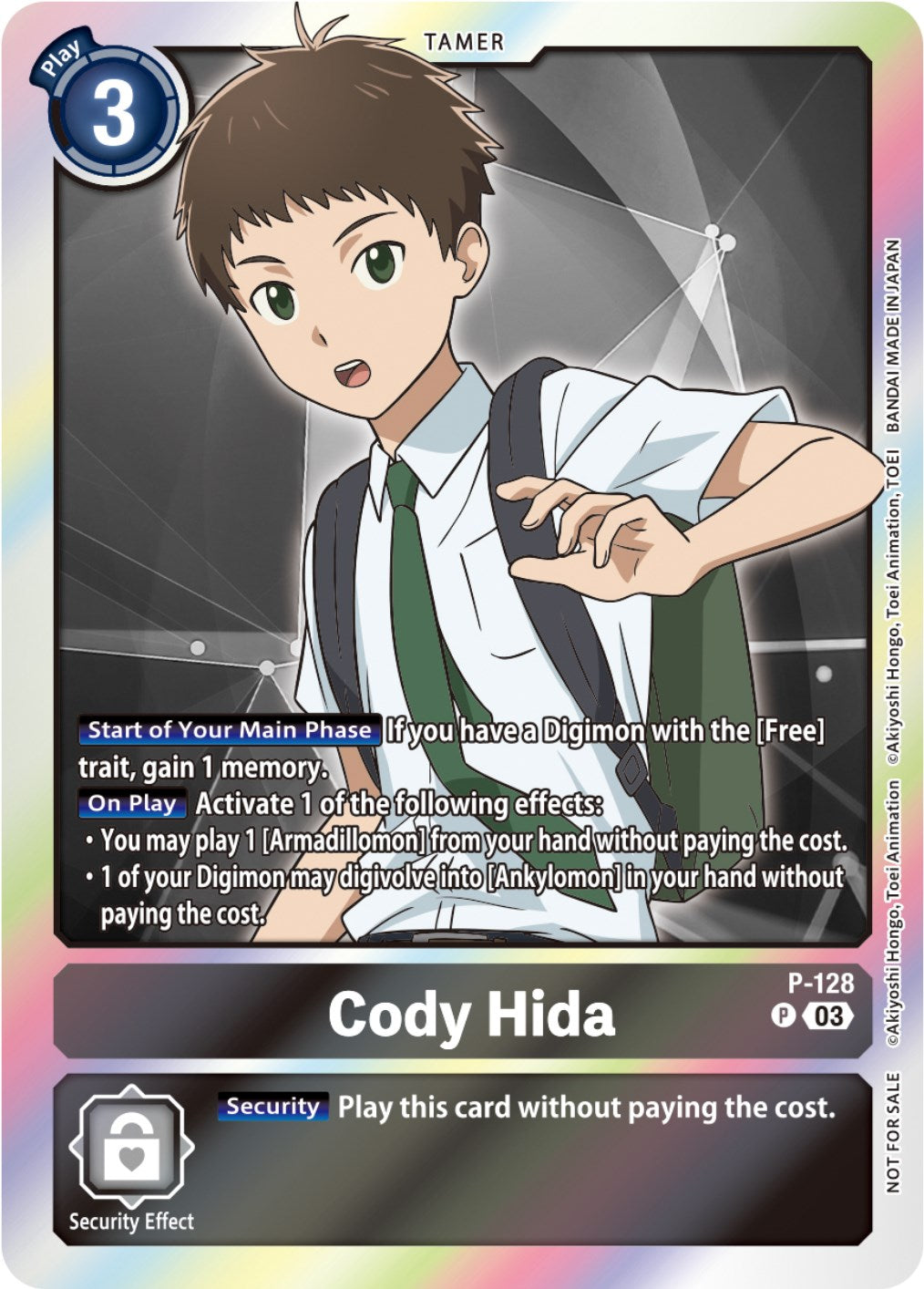 Cody Hida [P-128] (Tamer Party Pack -The Beginning- Ver. 2.0) [Promotional Cards] | Mindsight Gaming