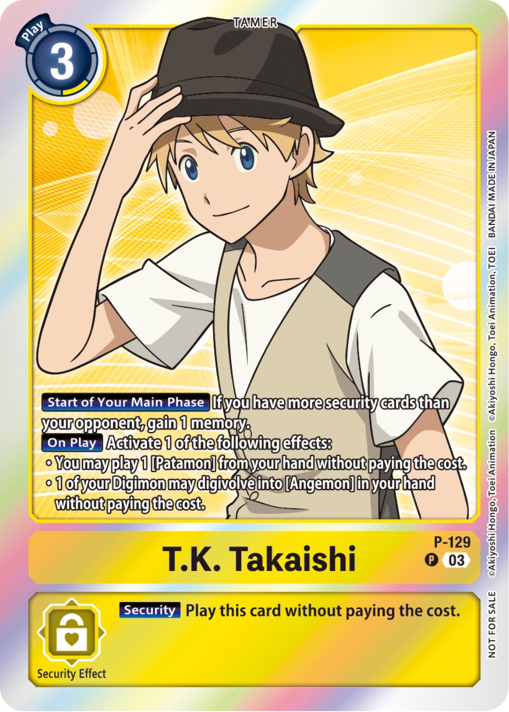 T.K. Takaishi [P-129] (Tamer Party Pack -The Beginning- Ver. 2.0) [Promotional Cards] | Mindsight Gaming