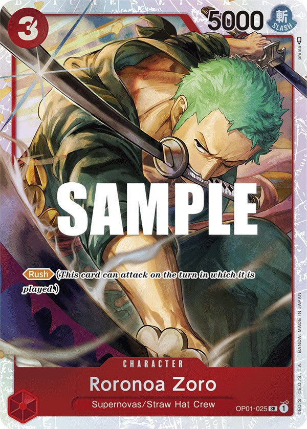 Roronoa Zoro (OP01-025) (Ultra Deck: The Three Captains) [One Piece Promotion Cards] | Mindsight Gaming