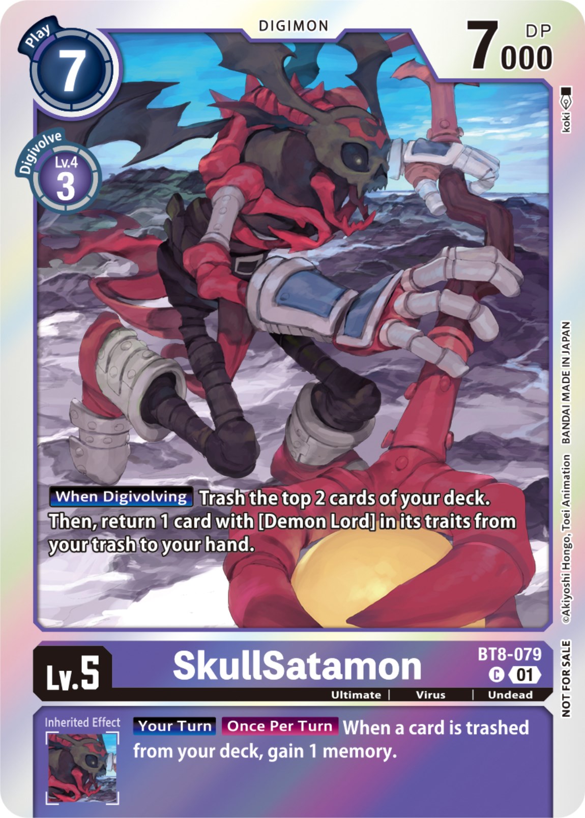 SkullSatamon [BT8-079] (Blast Ace Double Pack Set) [New Awakening] | Mindsight Gaming