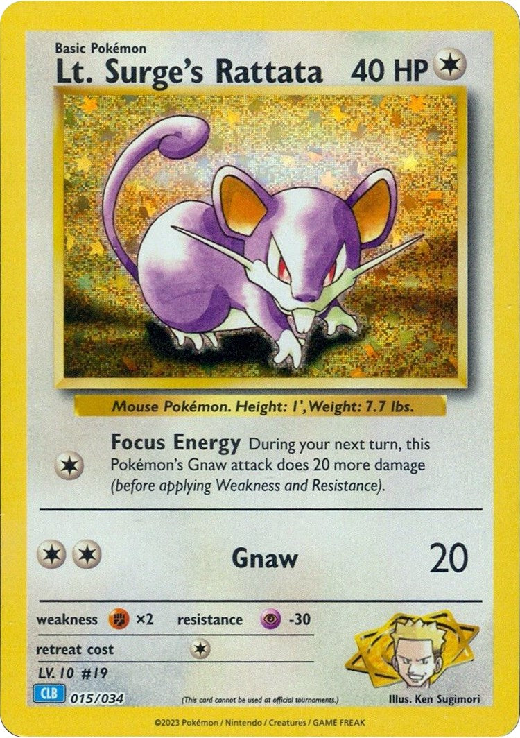 Lt. Surge's Rattata [Trading Card Game Classic] | Mindsight Gaming