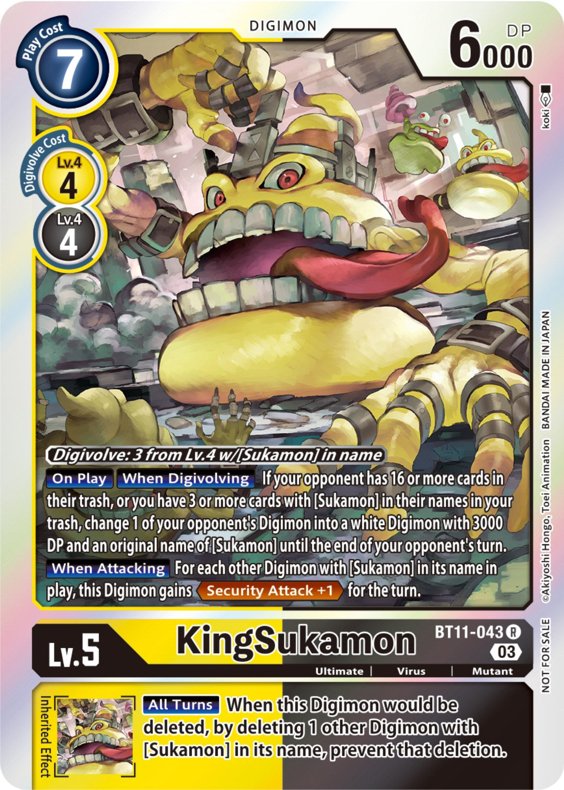 KingSukamon [BT11-043] (Winner Pack -Blast Ace-) [Dimensional Phase] | Mindsight Gaming