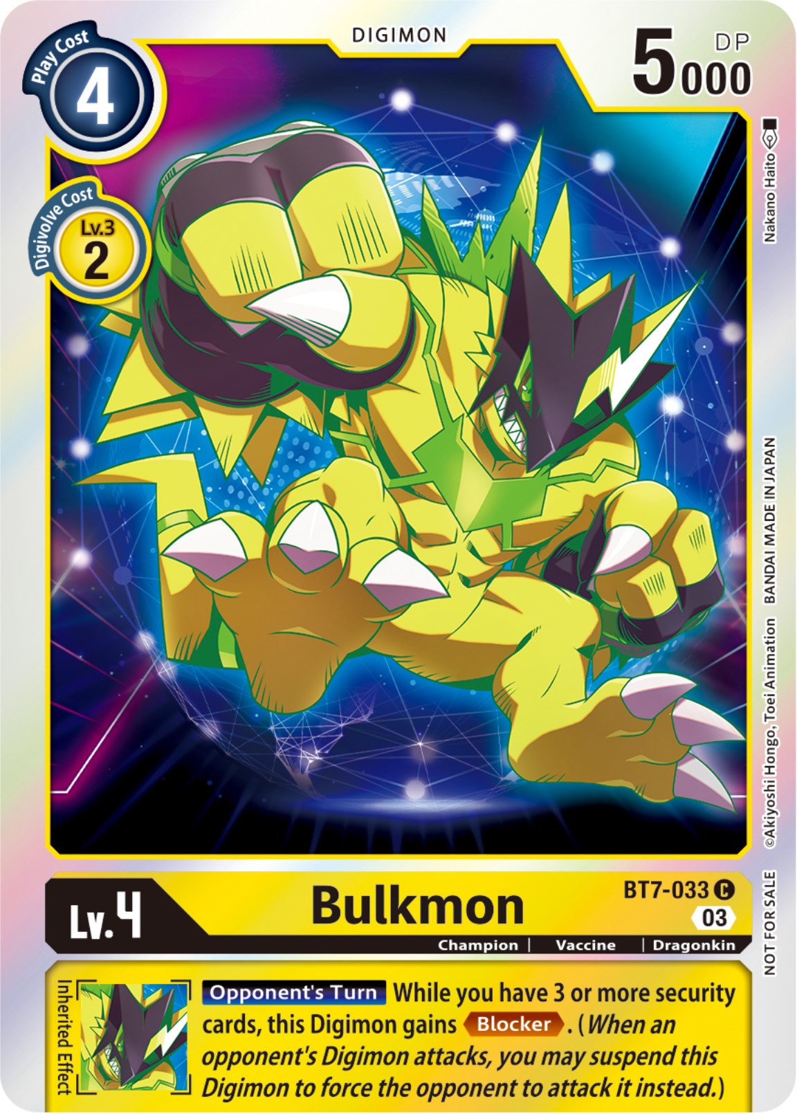 Bulkmon [BT7-033] (Official Tournament Pack Vol.11) [Next Adventure] | Mindsight Gaming