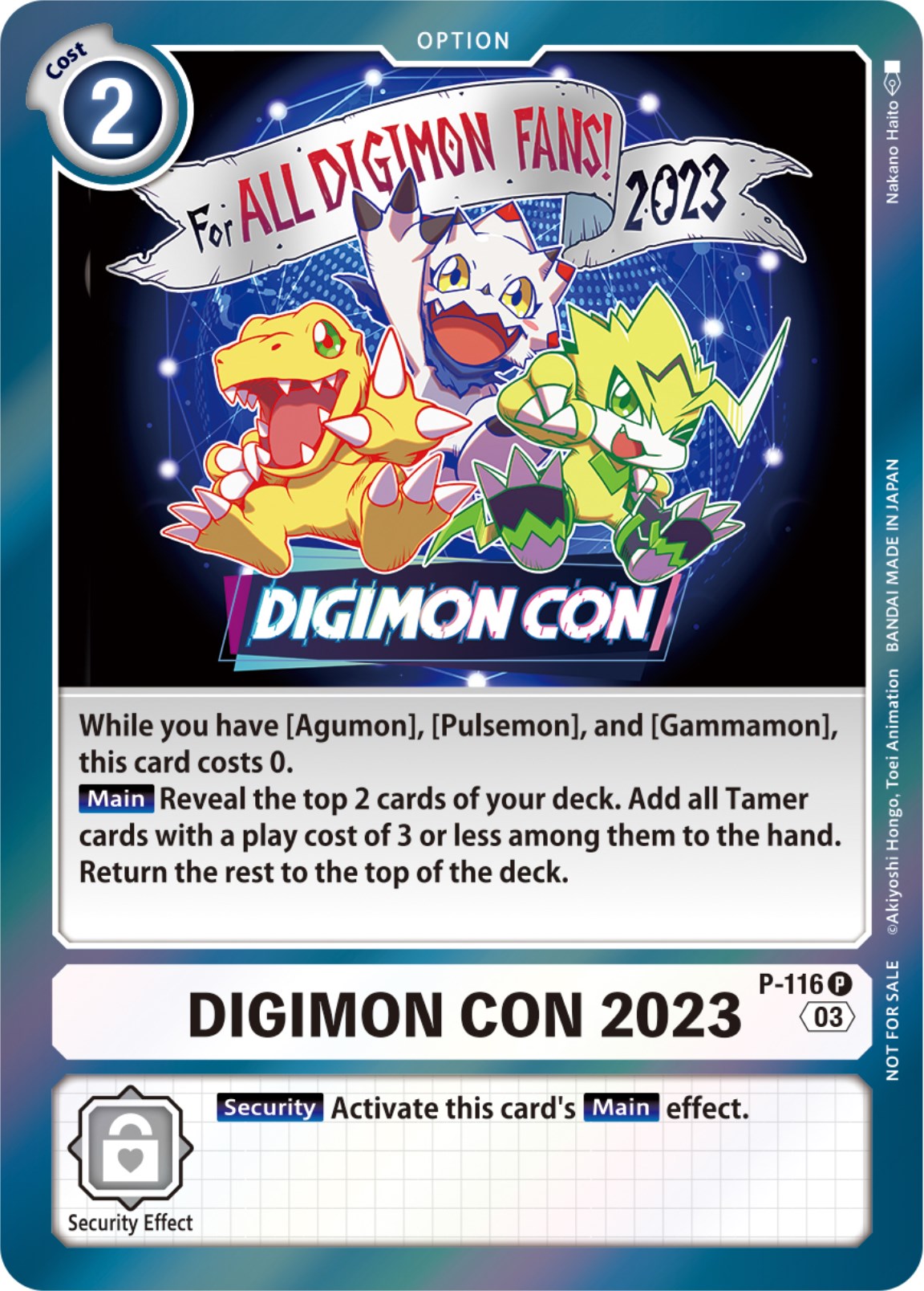 Digimon Con 2023 [P-116] (Official Tournament Pack Vol.11) [Promotional Cards] | Mindsight Gaming