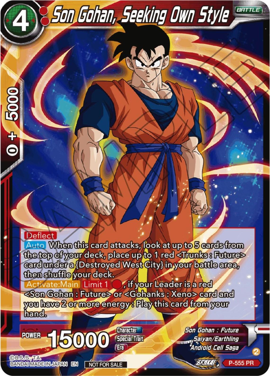 Son Gohan, Seeking Own Style (Zenkai Series Tournament Pack Vol.6) (P-555) [Tournament Promotion Cards] | Mindsight Gaming