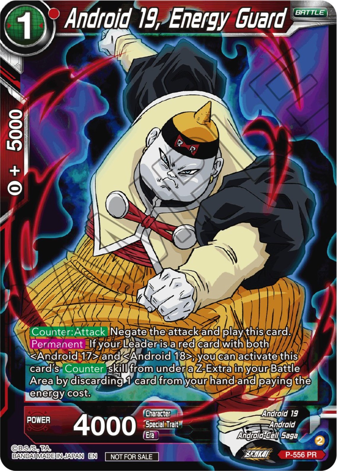 Android 19, Energy Guard (Zenkai Series Tournament Pack Vol.6) (P-556) [Tournament Promotion Cards] | Mindsight Gaming