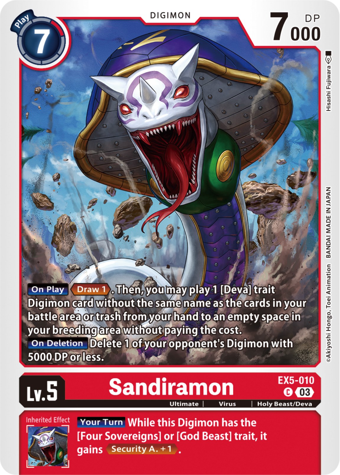 Sandiramon [EX5-010] [Animal Colosseum] | Mindsight Gaming