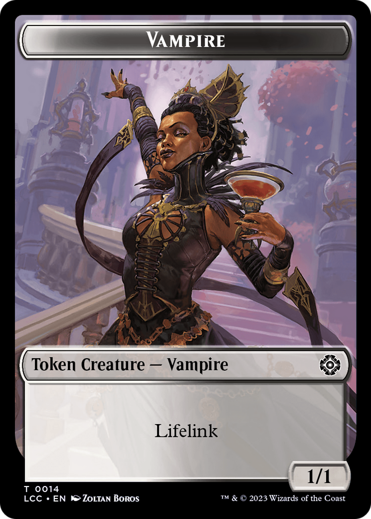 Vampire (0014) // Vampire Demon Double-Sided Token [The Lost Caverns of Ixalan Commander Tokens] | Mindsight Gaming