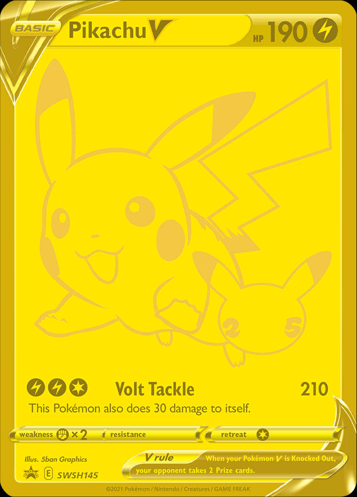 Pikachu V (SWSH145) (Celebrations) [Sword & Shield: Black Star Promos] | Mindsight Gaming