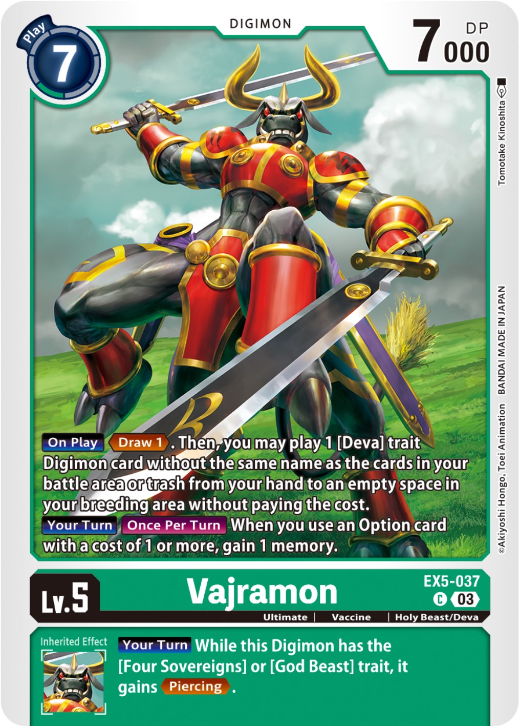 Vajramon [EX5-037] [Animal Colosseum] | Mindsight Gaming