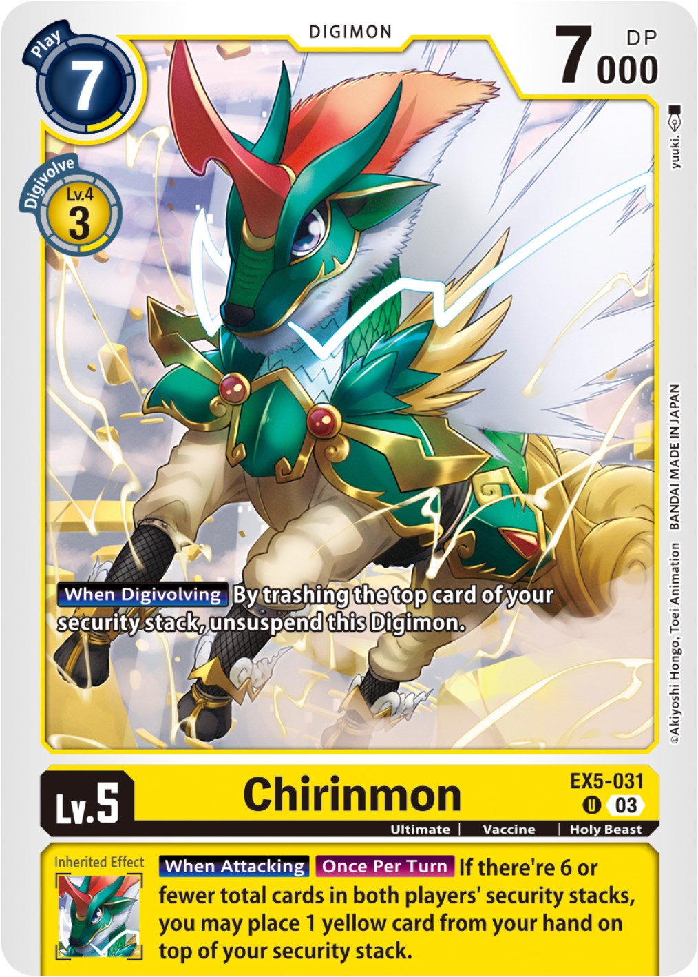 Chirinmon [EX5-031] [Animal Colosseum] | Mindsight Gaming