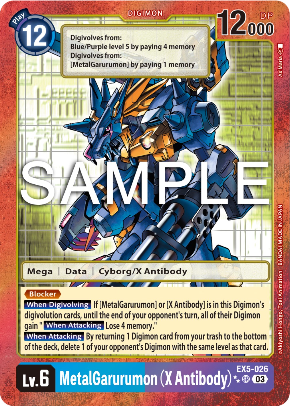 MetalGarurumon (X Antibody) [EX5-026] (2 Star Alternate Art) [Animal Colosseum] | Mindsight Gaming