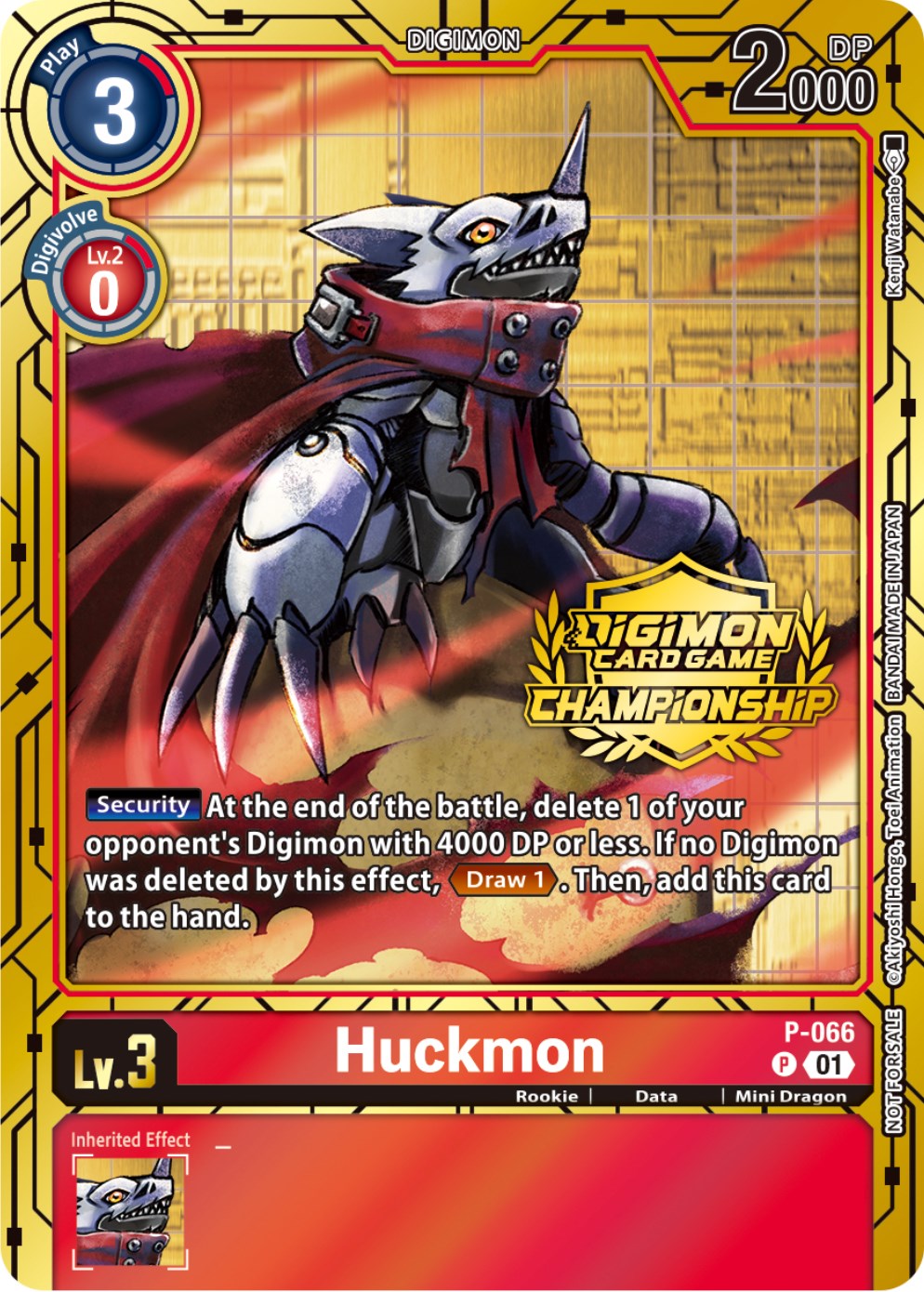 Huckmon [P-066] (Championship 2023 Gold Card Set) [Promotional Cards] | Mindsight Gaming