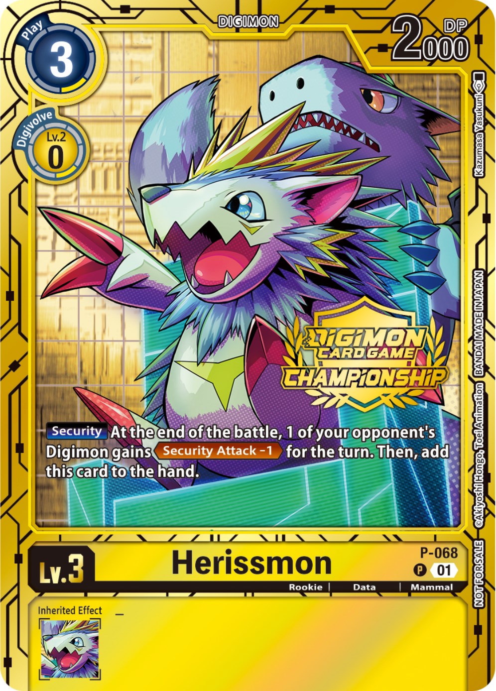 Herissmon [P-068] (Championship 2023 Gold Card Set) [Promotional Cards] | Mindsight Gaming