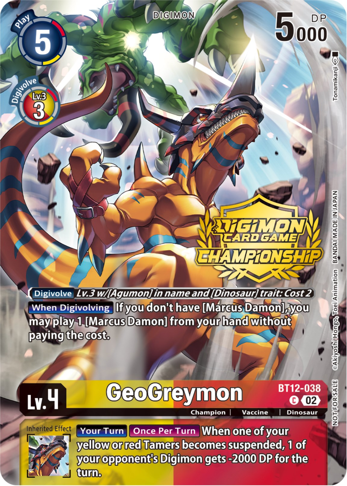 GeoGreymon [BT12-038] (Championship 2023 Tamers Pack) [Across Time Promos] | Mindsight Gaming