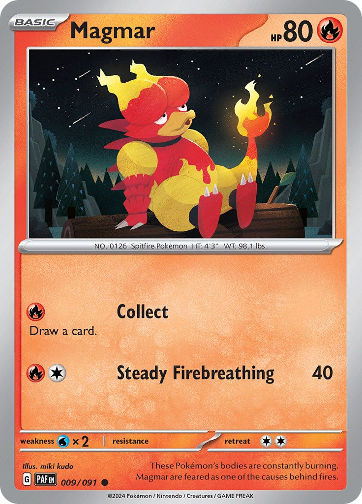 Magmar (009/091) [Scarlet & Violet: Paldean Fates] | Mindsight Gaming