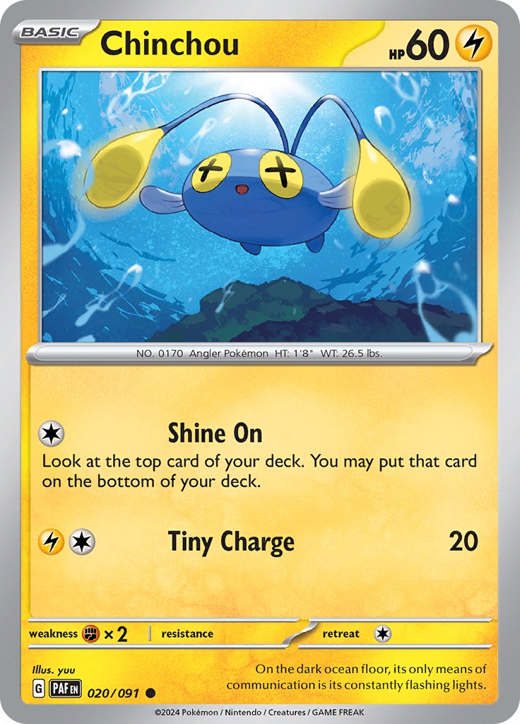 Chinchou (020/091) [Scarlet & Violet: Paldean Fates] | Mindsight Gaming