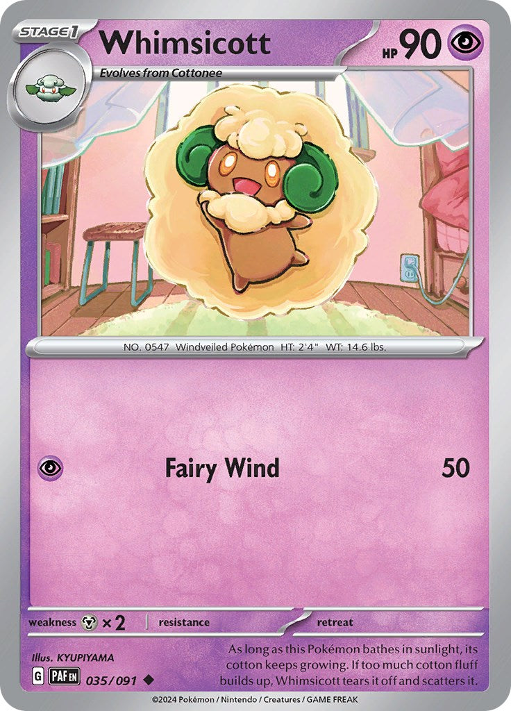 Whimsicott (035/091) [Scarlet & Violet: Paldean Fates] | Mindsight Gaming