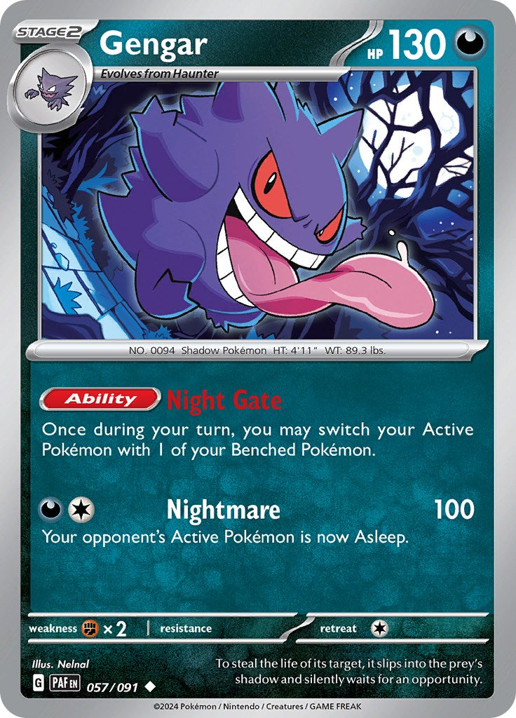 Gengar (057/091) [Scarlet & Violet: Paldean Fates] | Mindsight Gaming