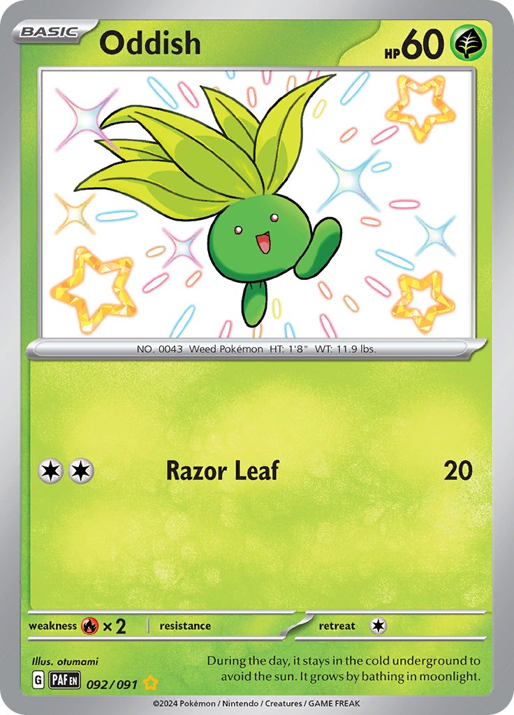 Oddish (092/091) [Scarlet & Violet: Paldean Fates] | Mindsight Gaming