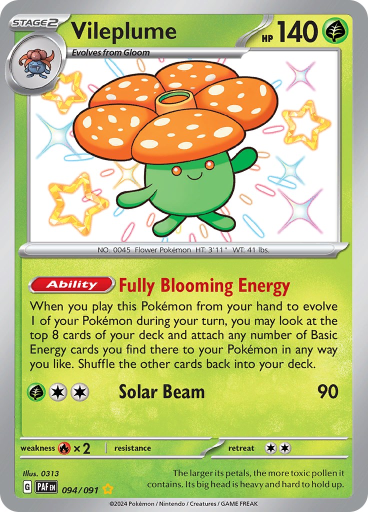 Vileplume (094/091) [Scarlet & Violet: Paldean Fates] | Mindsight Gaming