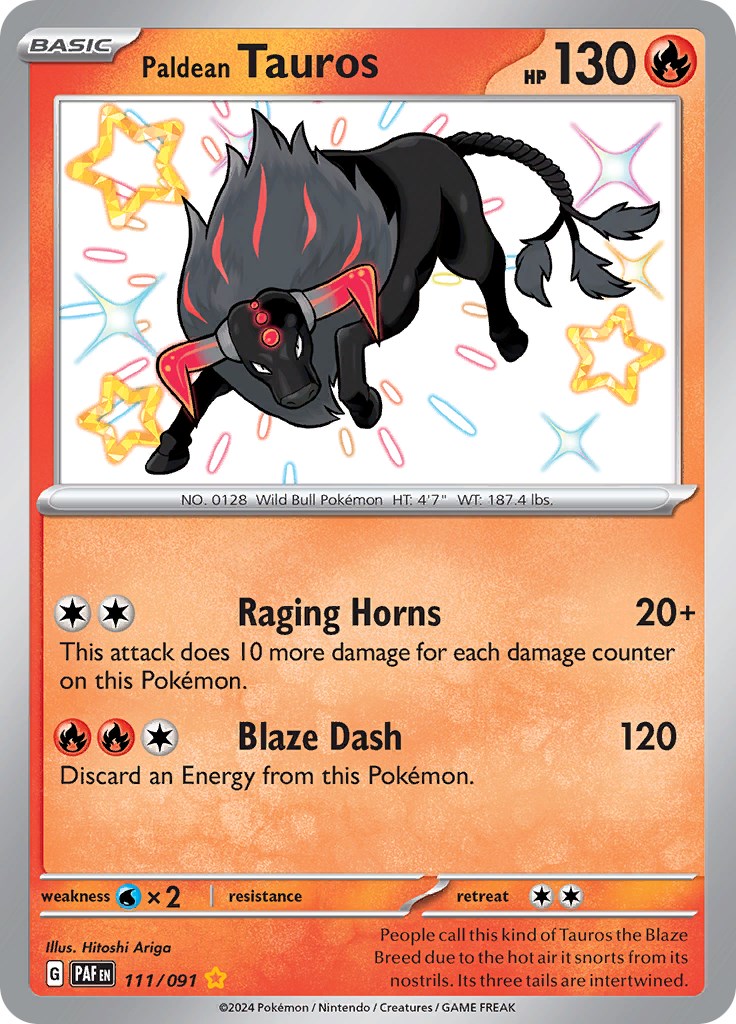 Paldean Tauros (111/091) [Scarlet & Violet: Paldean Fates] | Mindsight Gaming