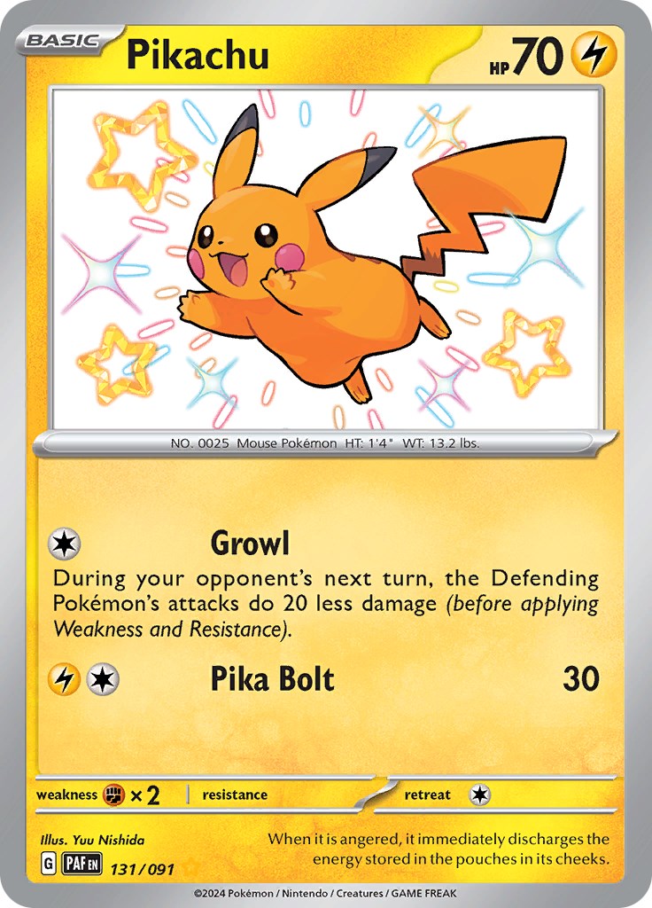 Pikachu (131/091) [Scarlet & Violet: Paldean Fates] | Mindsight Gaming