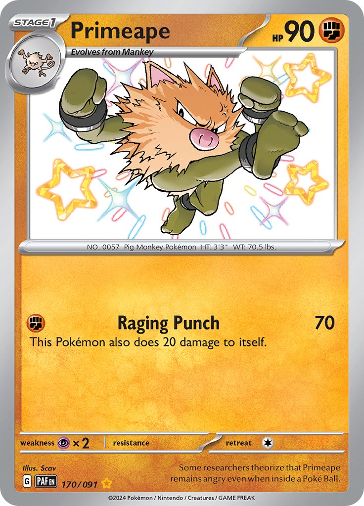 Primeape (170/091) [Scarlet & Violet: Paldean Fates] | Mindsight Gaming