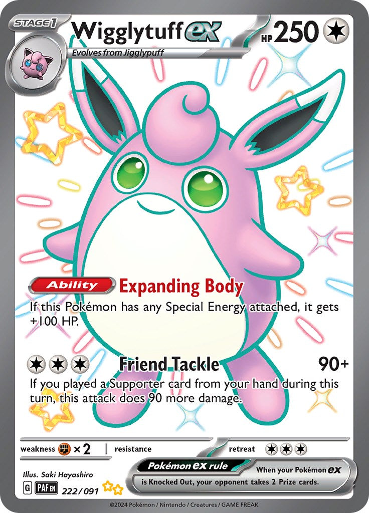 Wigglytuff ex (222/091) [Scarlet & Violet: Paldean Fates] | Mindsight Gaming