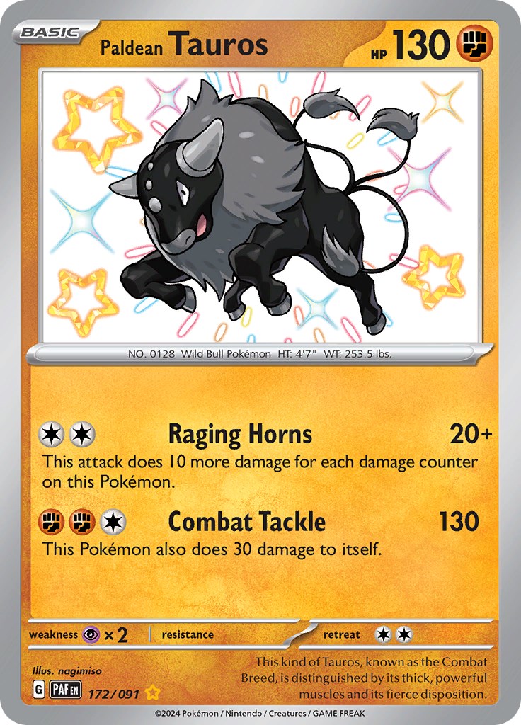 Paldean Tauros (172/091) [Scarlet & Violet: Paldean Fates] | Mindsight Gaming