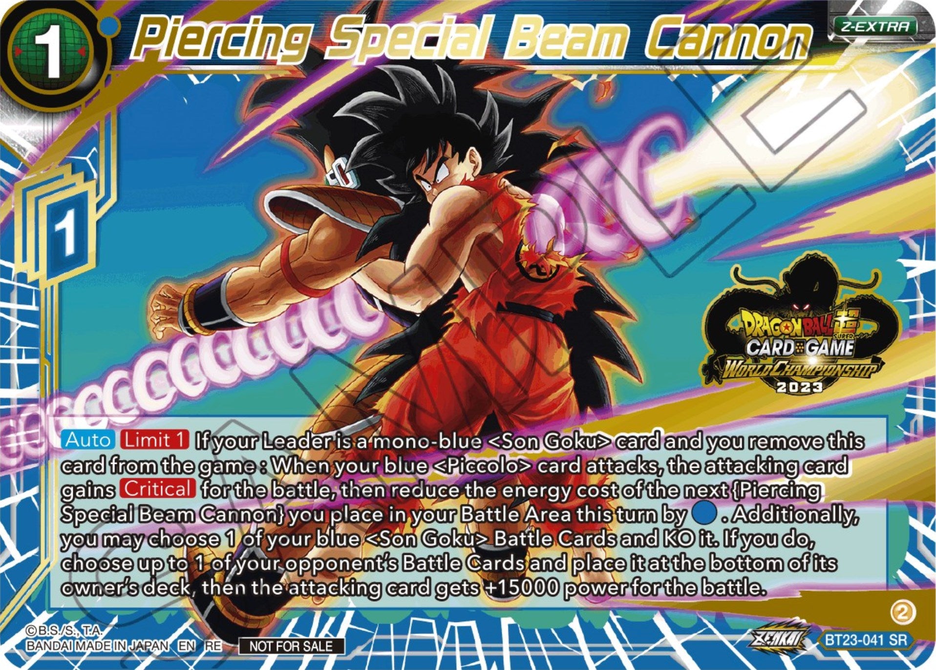 Piercing Special Beam Cannon (2023 World Championship Z-Extra Card Set) (BT23-041) [Tournament Promotion Cards] | Mindsight Gaming