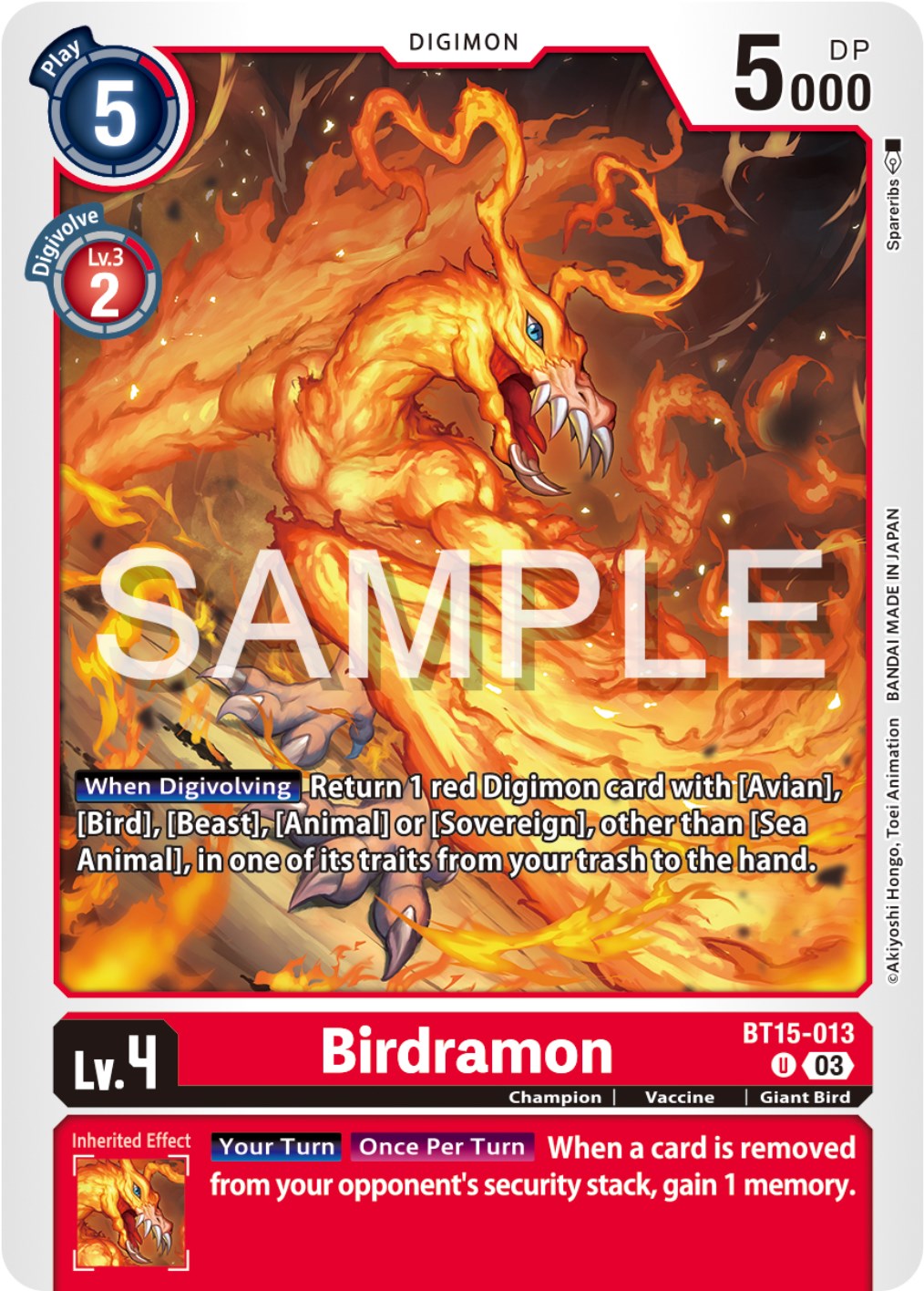 Birdramon [BT15-013] [Exceed Apocalypse] | Mindsight Gaming