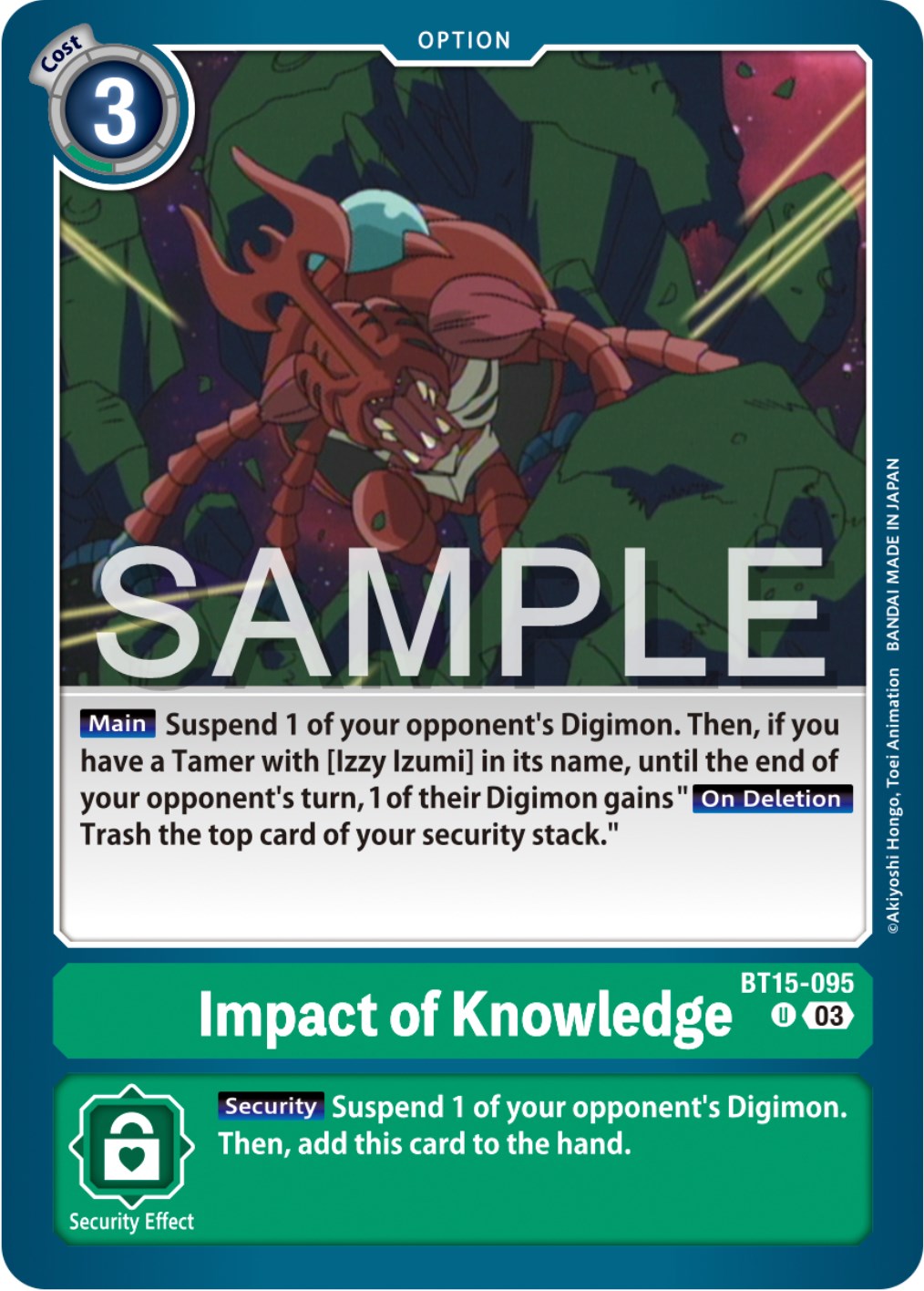 Impact of Knowledge [BT15-095] [Exceed Apocalypse] | Mindsight Gaming