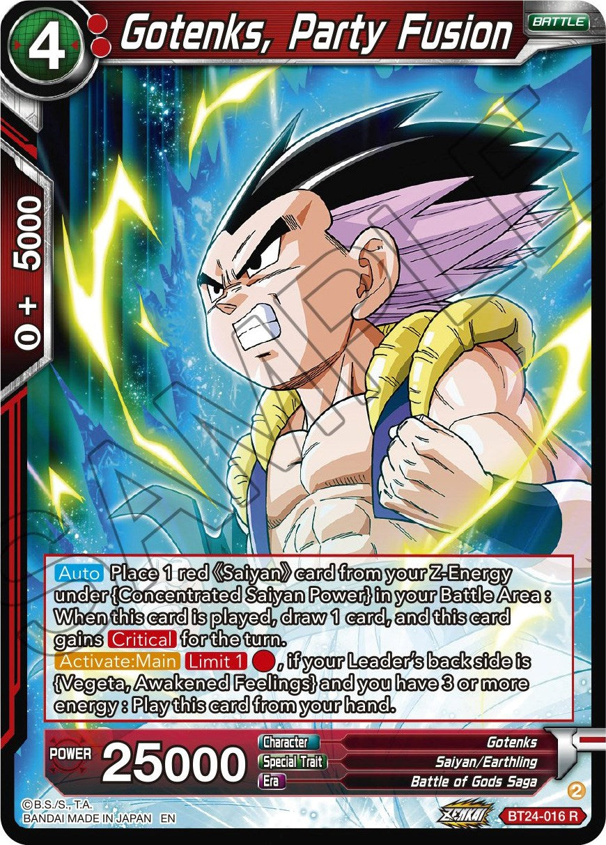 Gotenks, Party Fusion (BT24-016) [Beyond Generations] | Mindsight Gaming