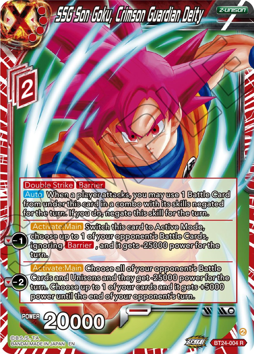 SSG Son Goku, Crimson Guardian Deity (BT24-004) [Beyond Generations] | Mindsight Gaming