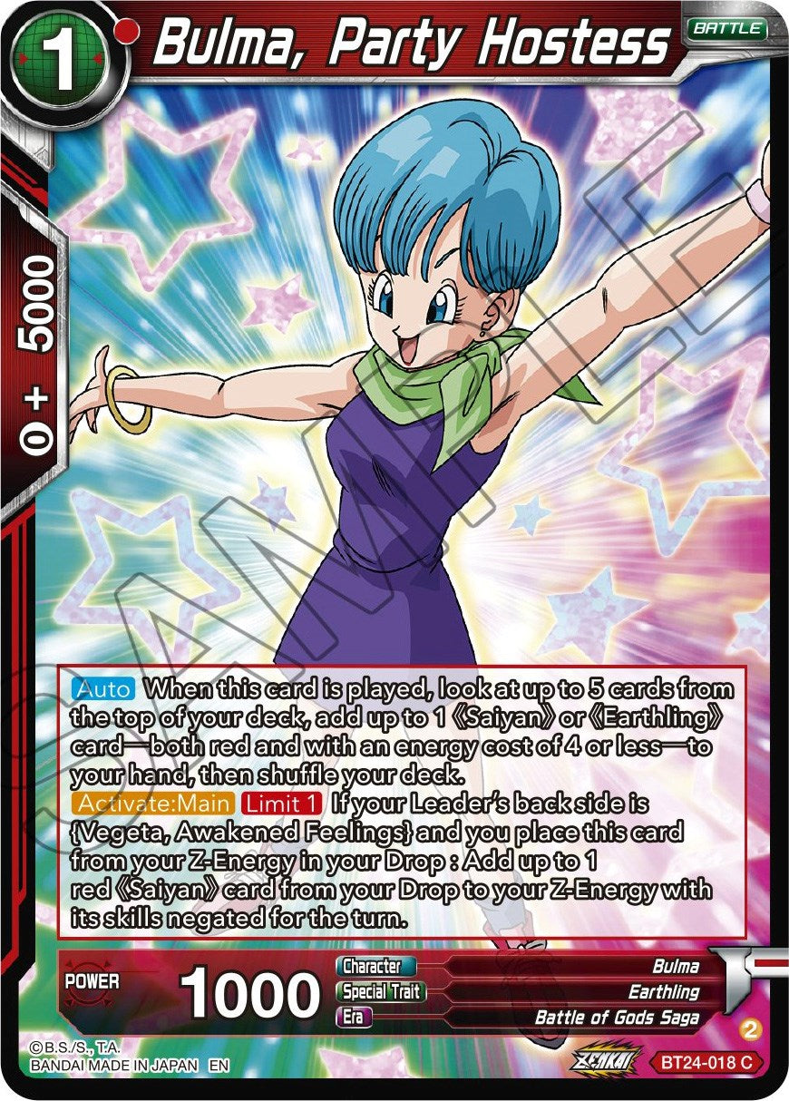 Bulma, Party Hostess (BT24-018) [Beyond Generations] | Mindsight Gaming